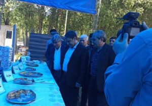 استاندار اردبیل از جشنواره طبخ آبزیان در منطقه گردشگری بولاغلار نیر بازدید کرد